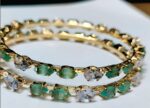 Royal Green Stone Bangels Pair - Image 3